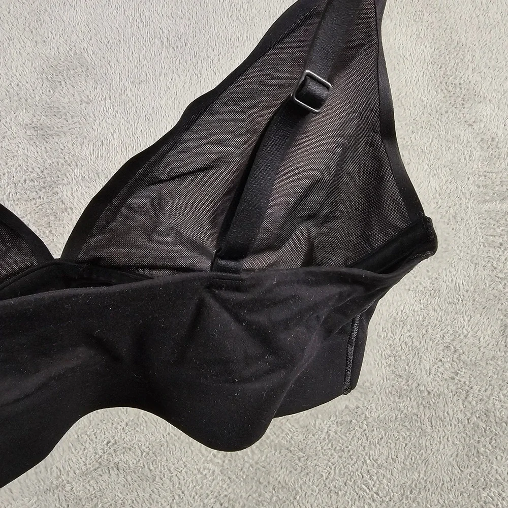 Aerie Smoothez‎ Unlined Triangle Bralette Black Small NEW